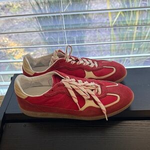 ALOHAS Red and White Women's Sneakers
